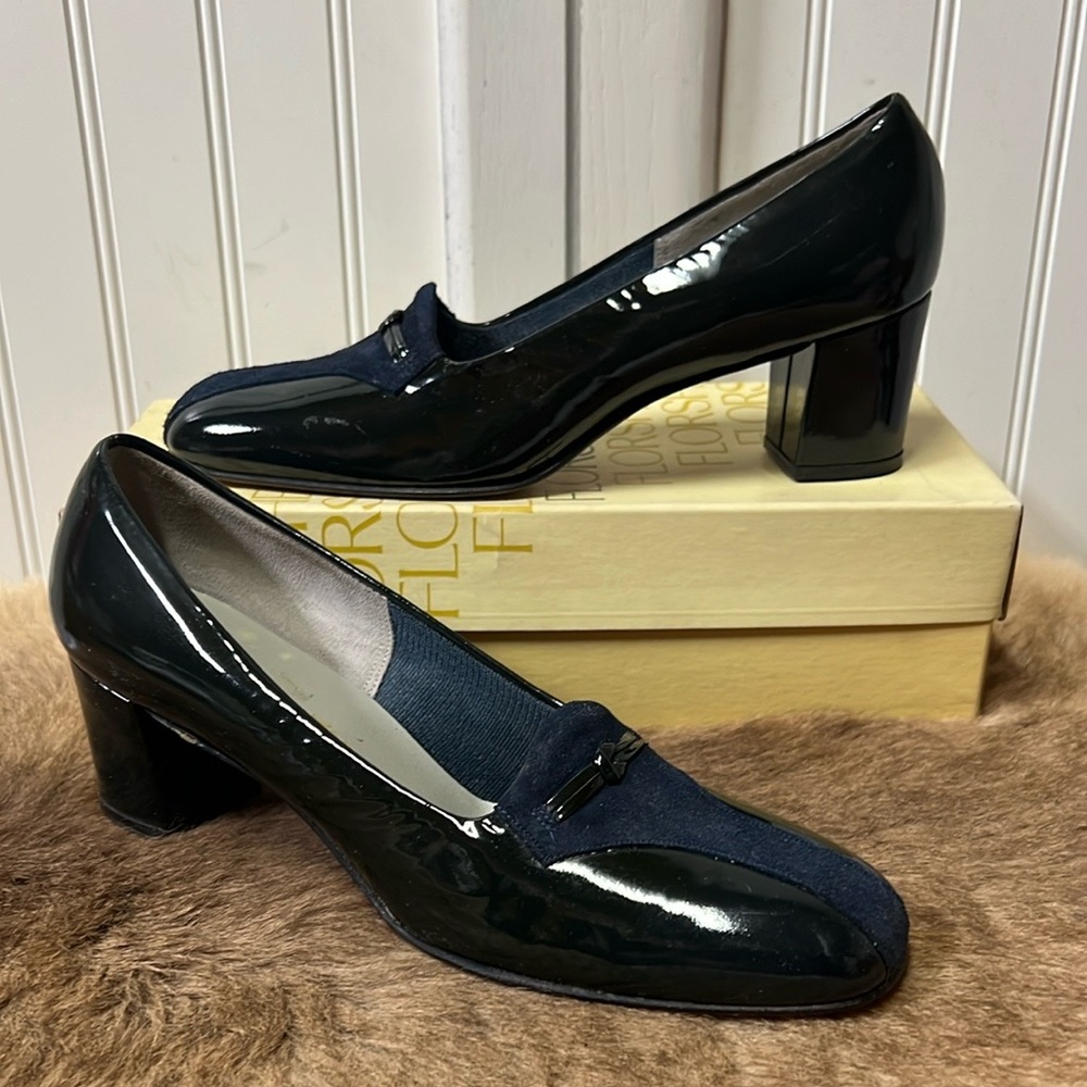 60s Florsheim Patent Leather Heels Shoes 9 Vintage - Picture 9 of 9